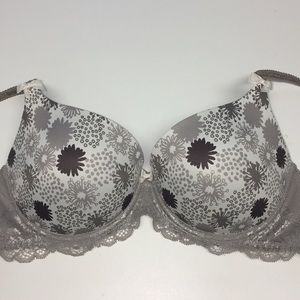 EUC Modern Movements gray padded pushup bra